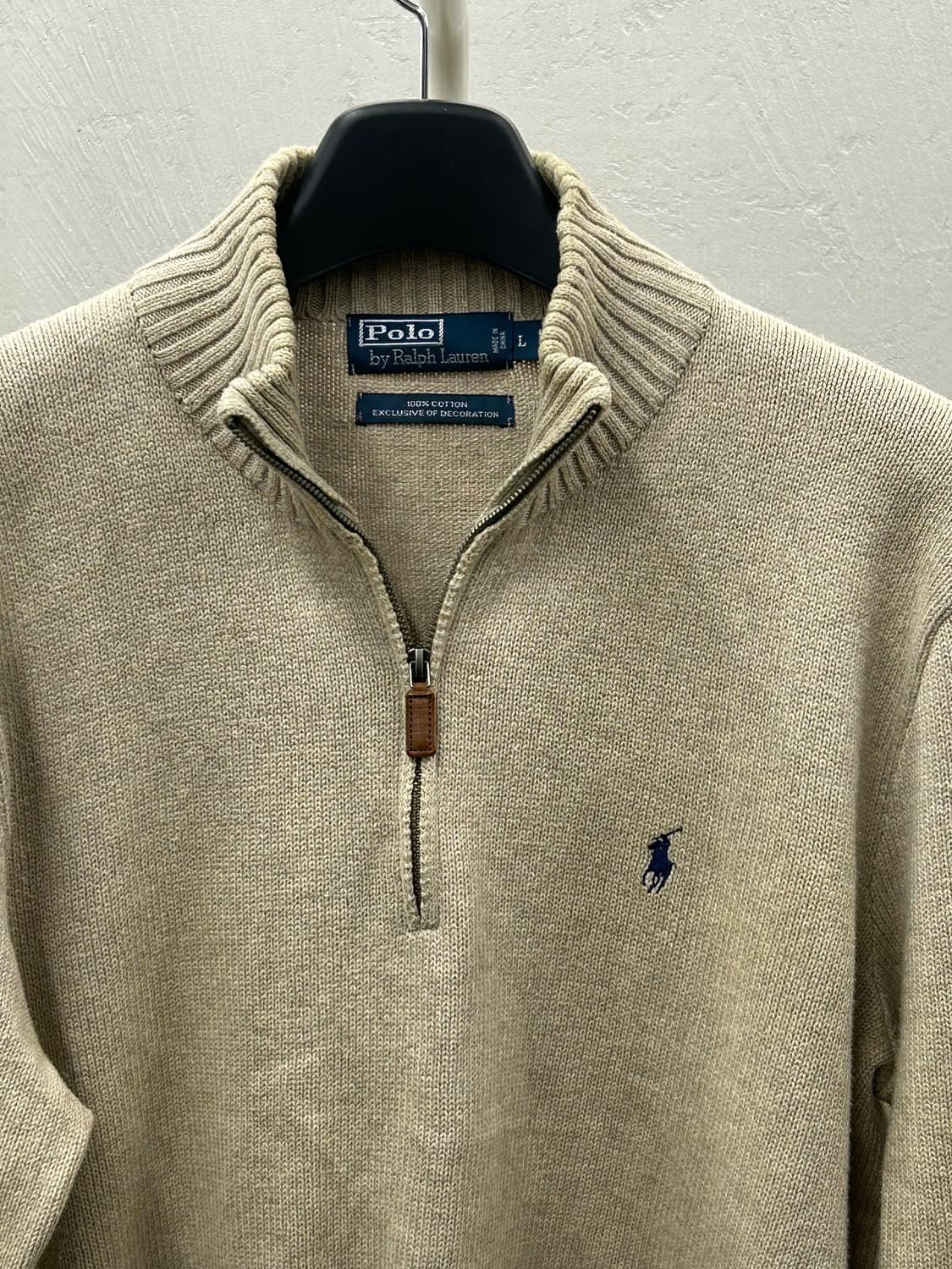 폴로 랄프로렌(Polo) 하프집업 따뜻한 니트 베이지 상품이미지4
