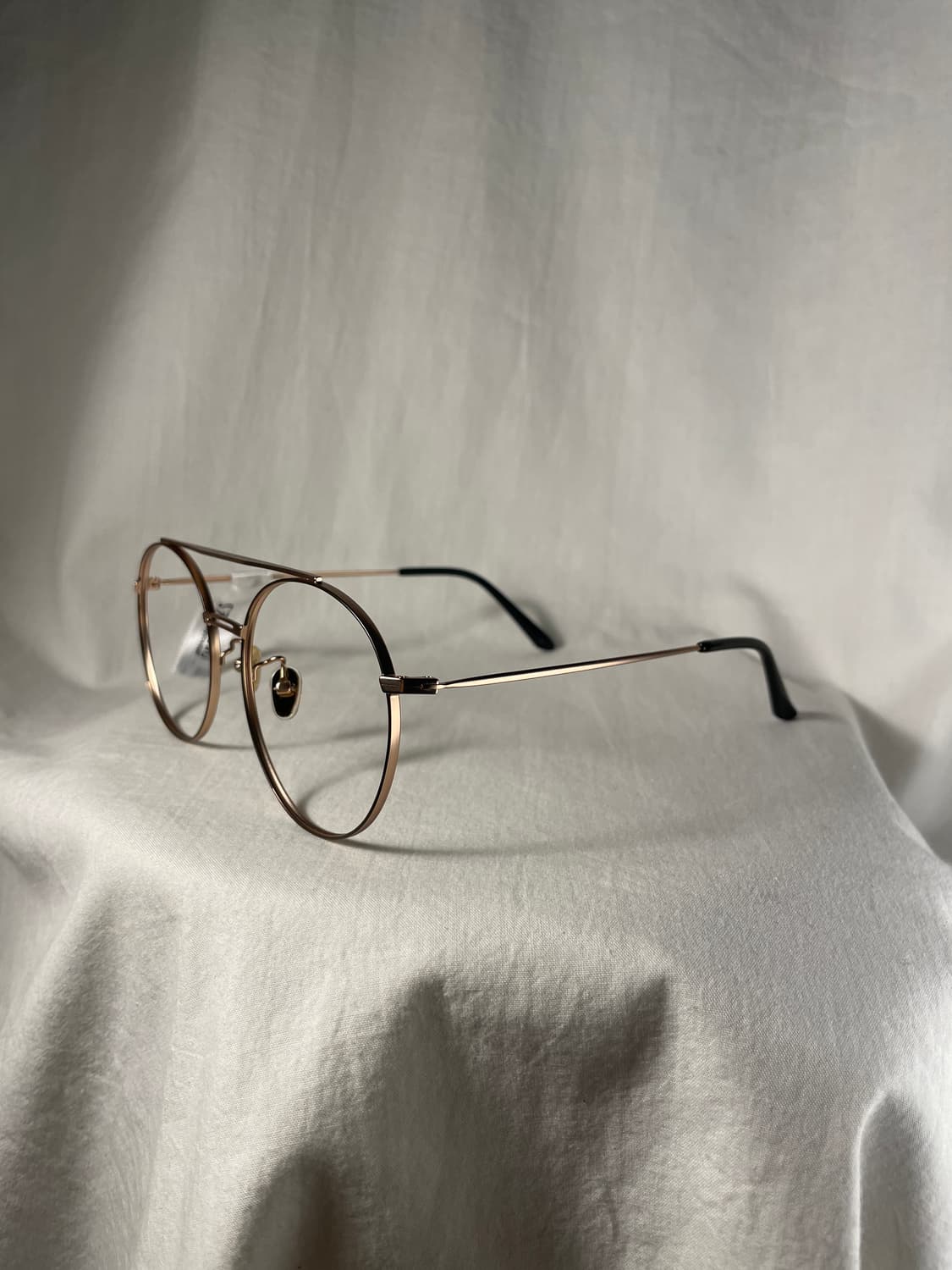 ILUVU eyewear 투브릿지 골드 네이비 빈티지안경 상품이미지2