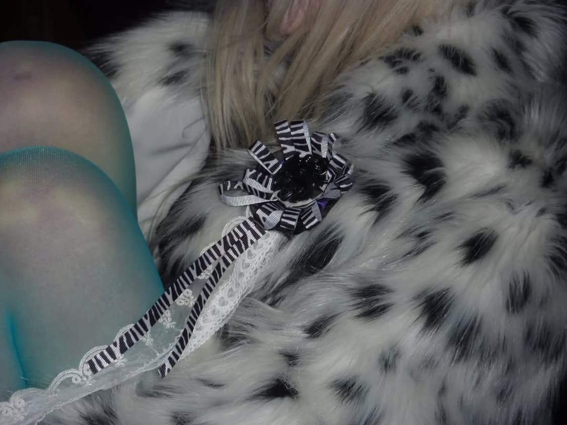 Blue leopard rosette fur 상품이미지3