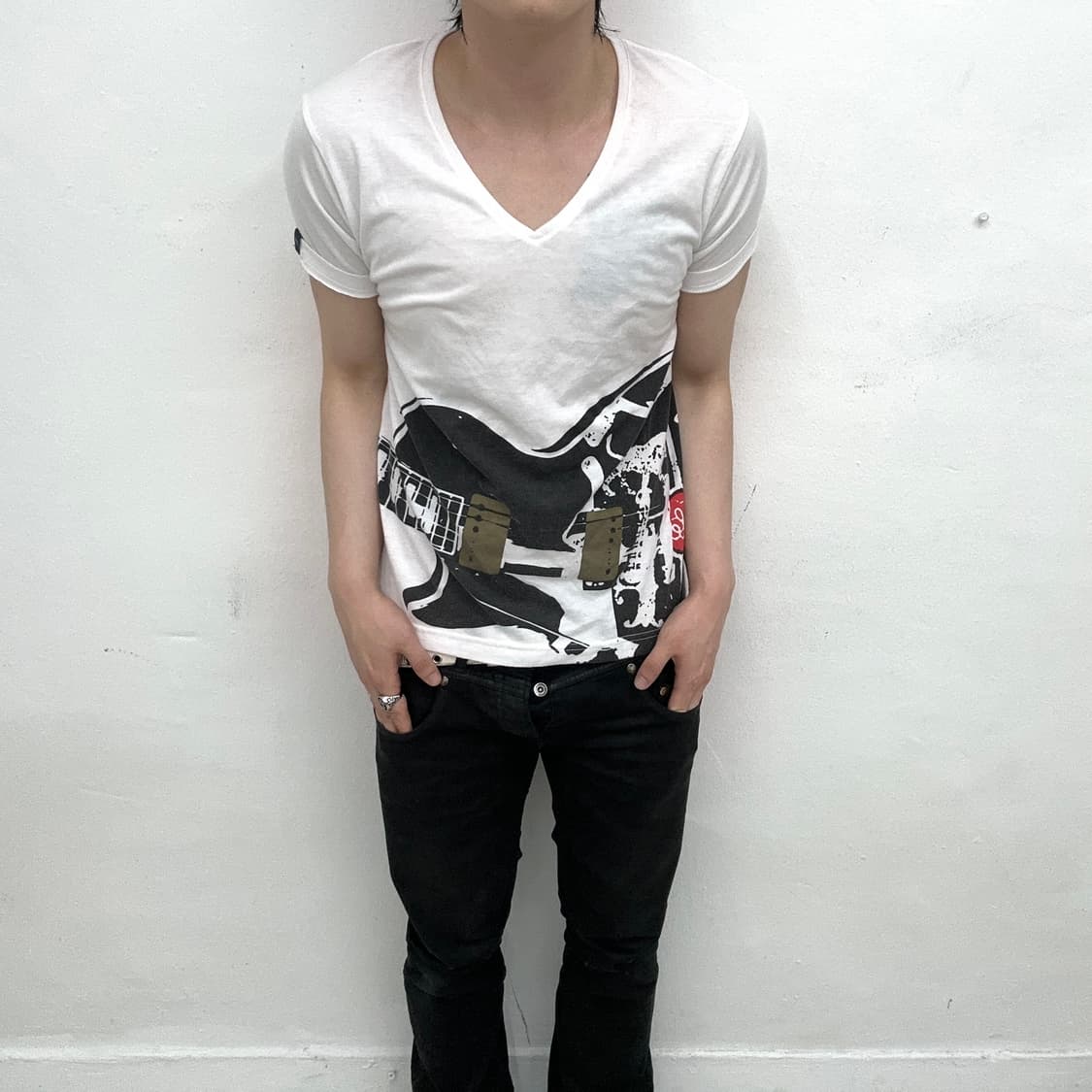 Guitar printing short sleeve 상품이미지1