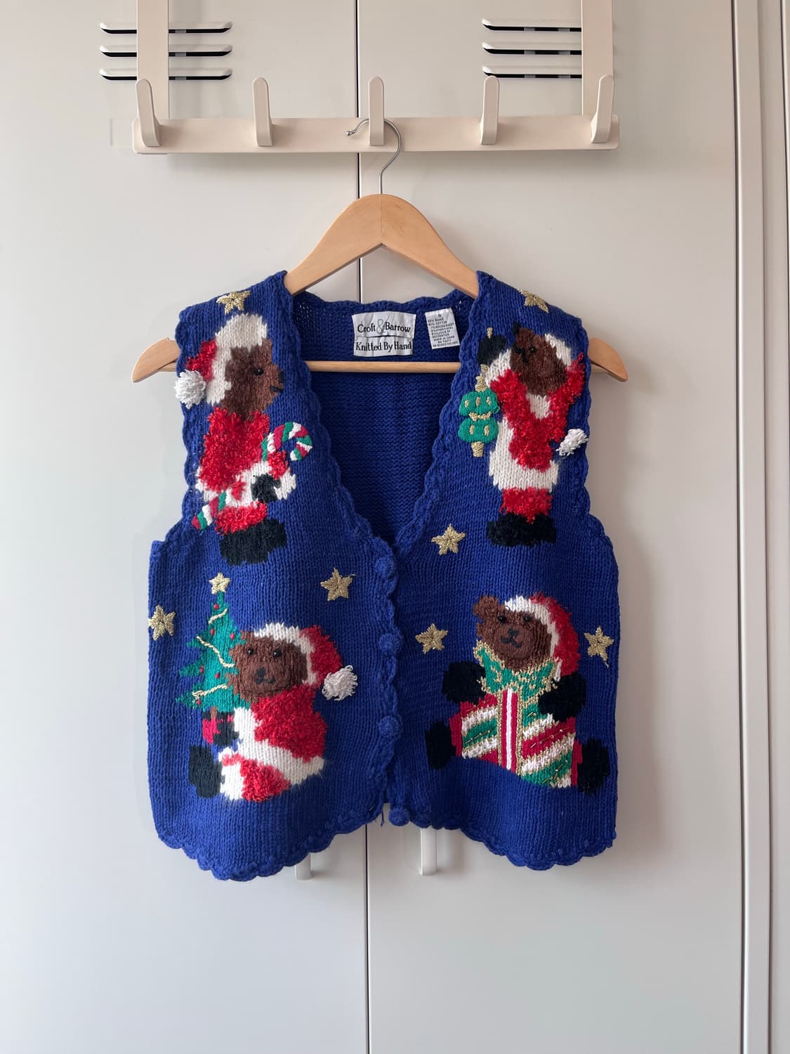 Croft & Barrow 곰인형 크리스마스 니트 조끼 상품이미지1