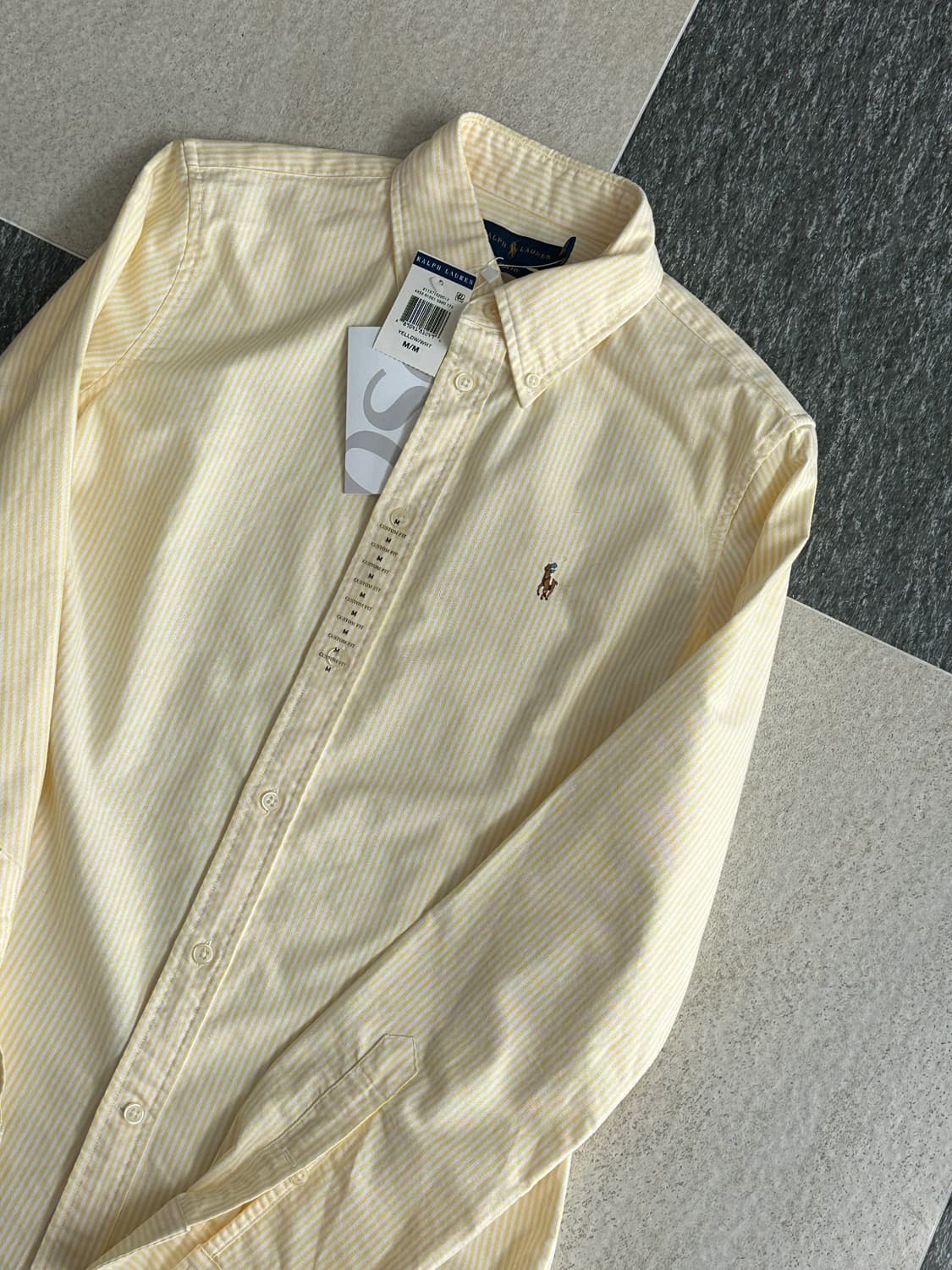 폴로 랄프로렌 옐로우 스트라이프 옥스포드 셔츠   상품이미지7