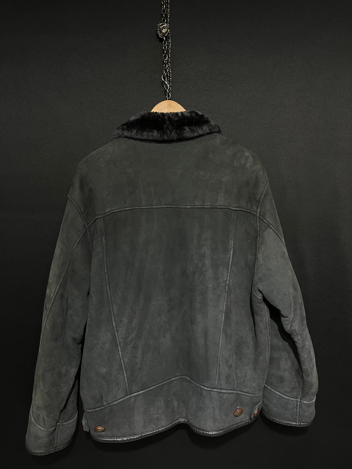 입생로랑 먕가죽 무스탕 시어링 자켓 상품이미지7