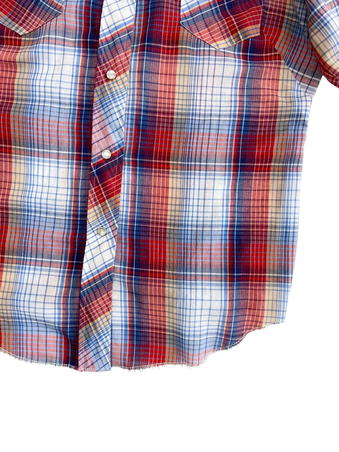 70's H bar C Lightweight Plaid 웨스턴 셔츠 상품이미지4
