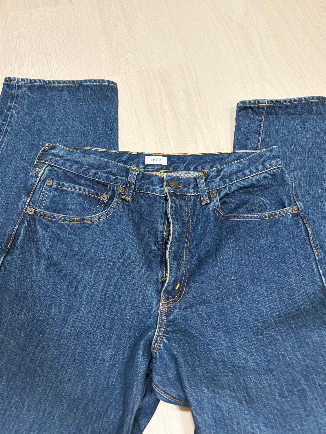 시오타 뉴테이퍼드 데님 데미지 블루 32 상품이미지3