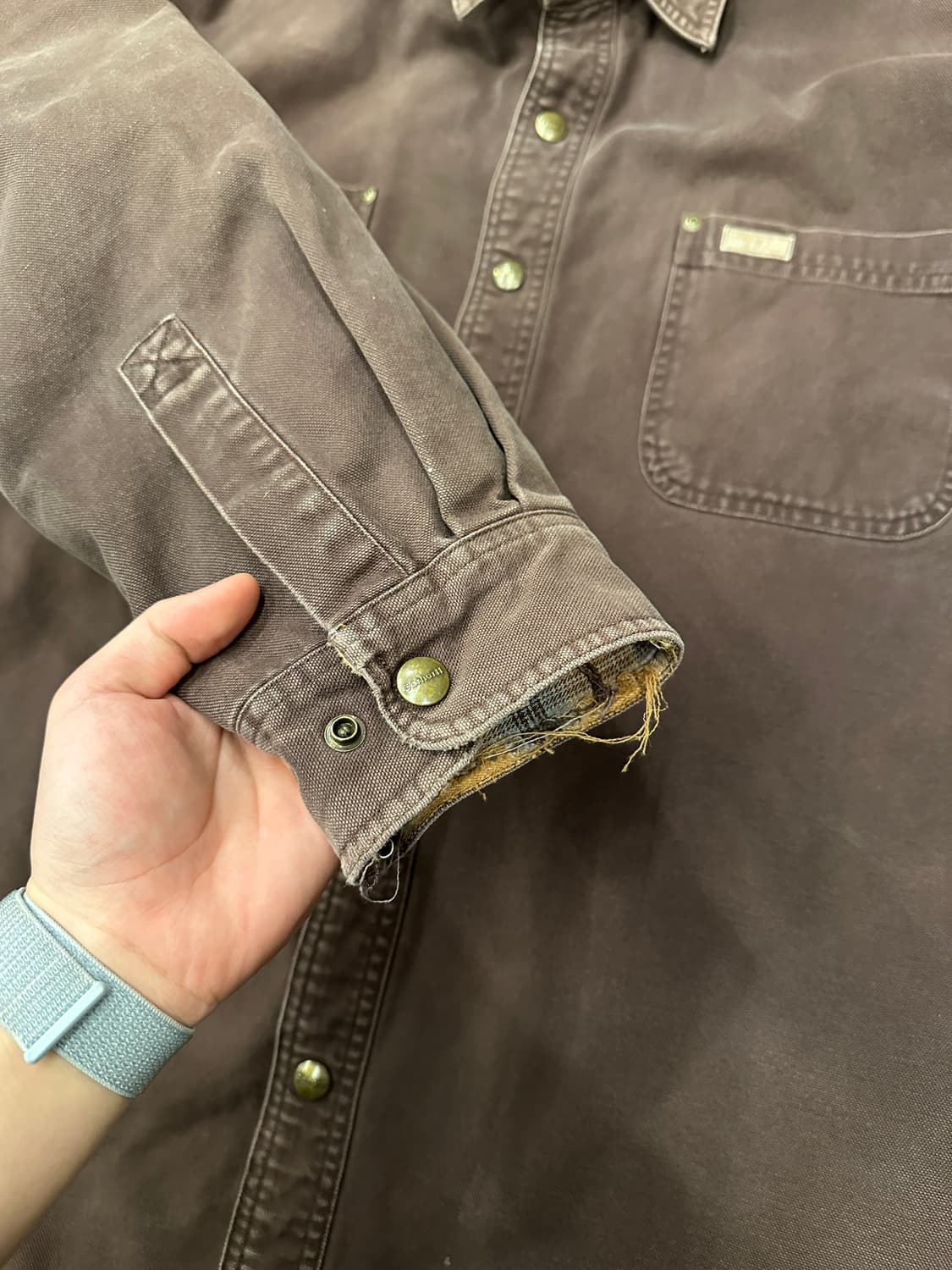 칼하트 워크셔츠 딥브라운 XL 상품이미지7