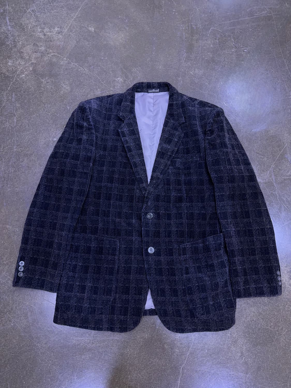 칼빈타운 80's 체크 패턴 헤비 코듀로이 스포츠자켓 블레이저 40 상품이미지1