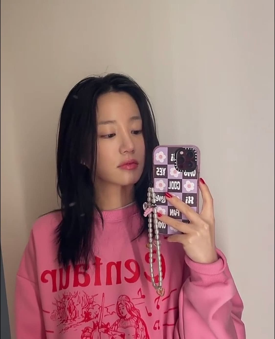 더센토르 기모 맨투맨 핑크 (이유비 맨투맨), 더센토르 맨투맨 상품이미지1