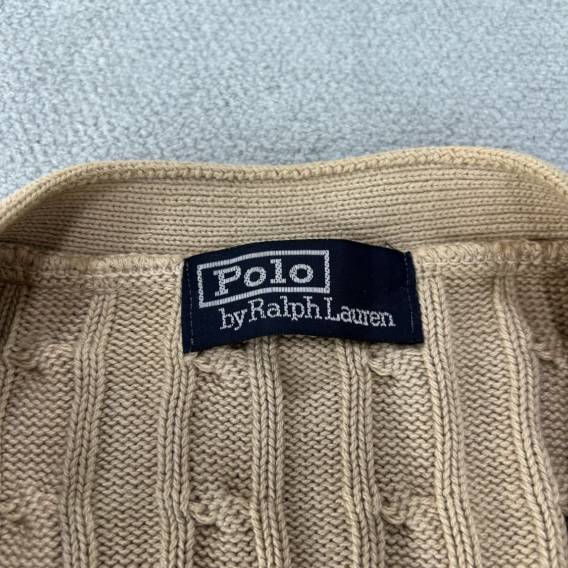 폴로 랄프로렌 케이블 니트 가디건 베이지 L 상품이미지2