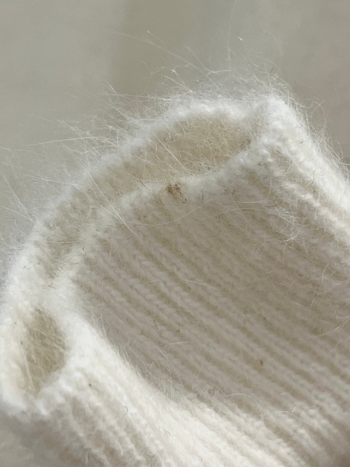 🐑울 90 아이보리 리본 헤어리 고급 니트, 가단 51 상품이미지7