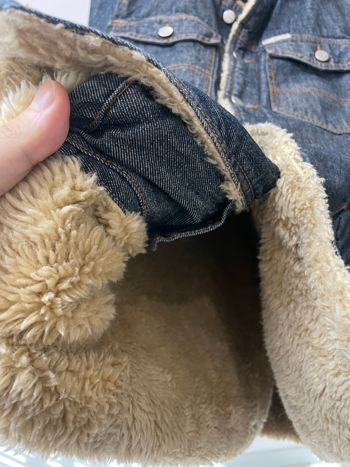 (S) 캘빈클라인 쉐르파 커버올 데님 자켓 상품이미지6