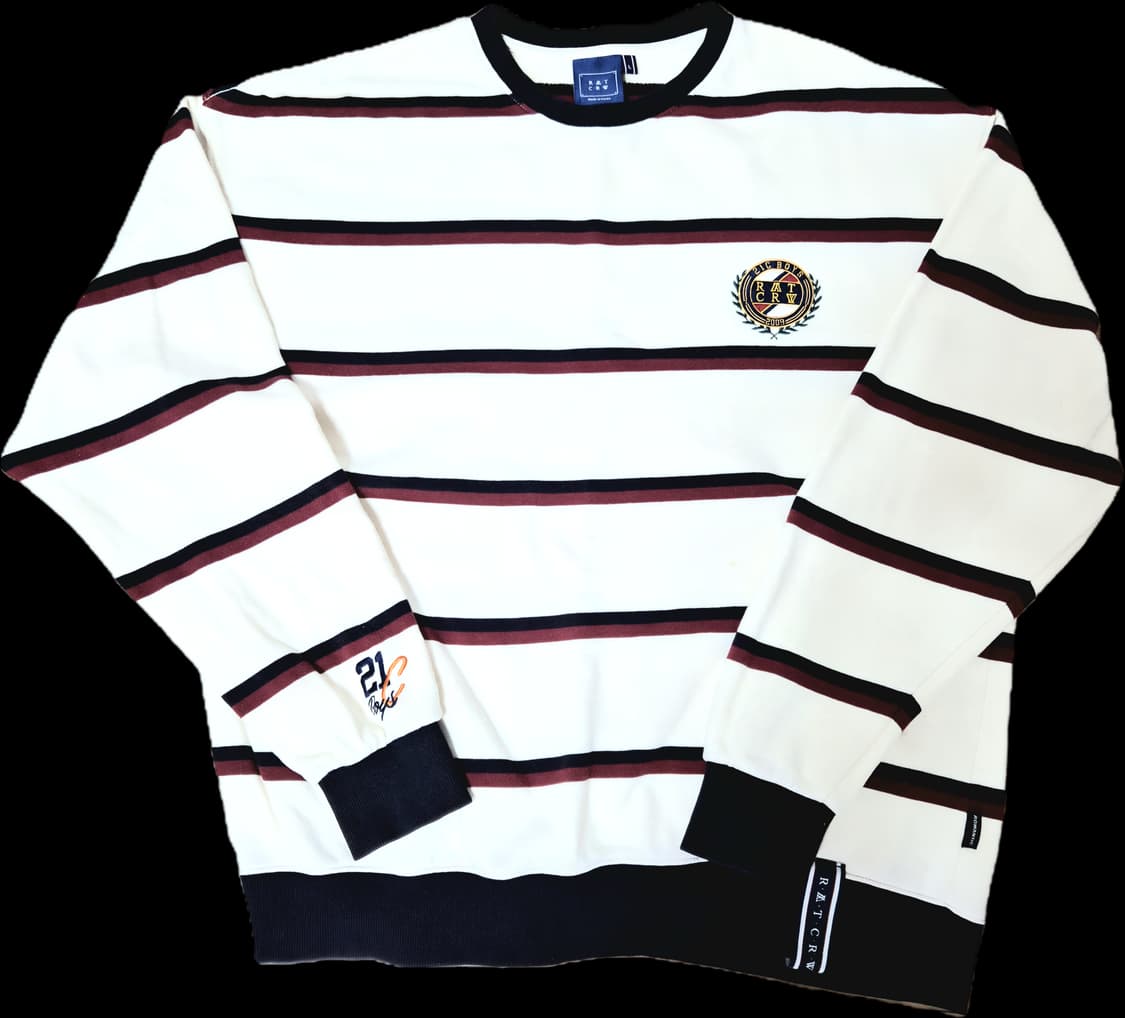 로맨틱 크라운 스트라이프 맨투맨 상품이미지1