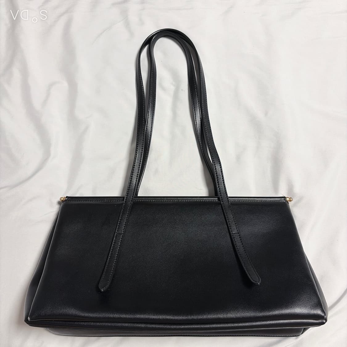 루에브르 블랙 레더 숄더백 상품이미지2