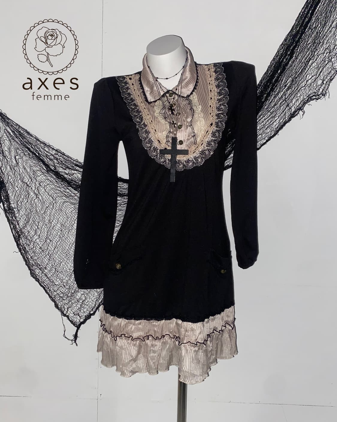 엑시즈팜 고스 고딕 레이스 원피스 ໒꒱ 상품이미지1