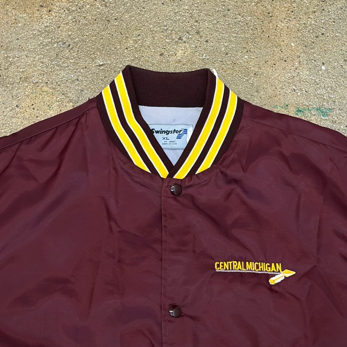 레어 90s Made in USA 스윙스터 미시건 사틴 자켓 패딩자켓 상품이미지6