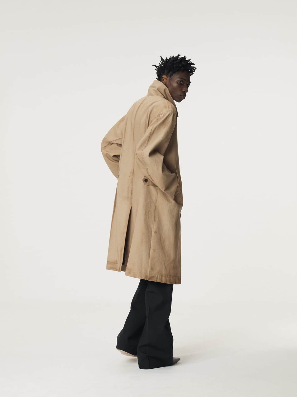 렉토 25FW 빈티지 이펙트 코튼 코트 데저트 상품이미지3