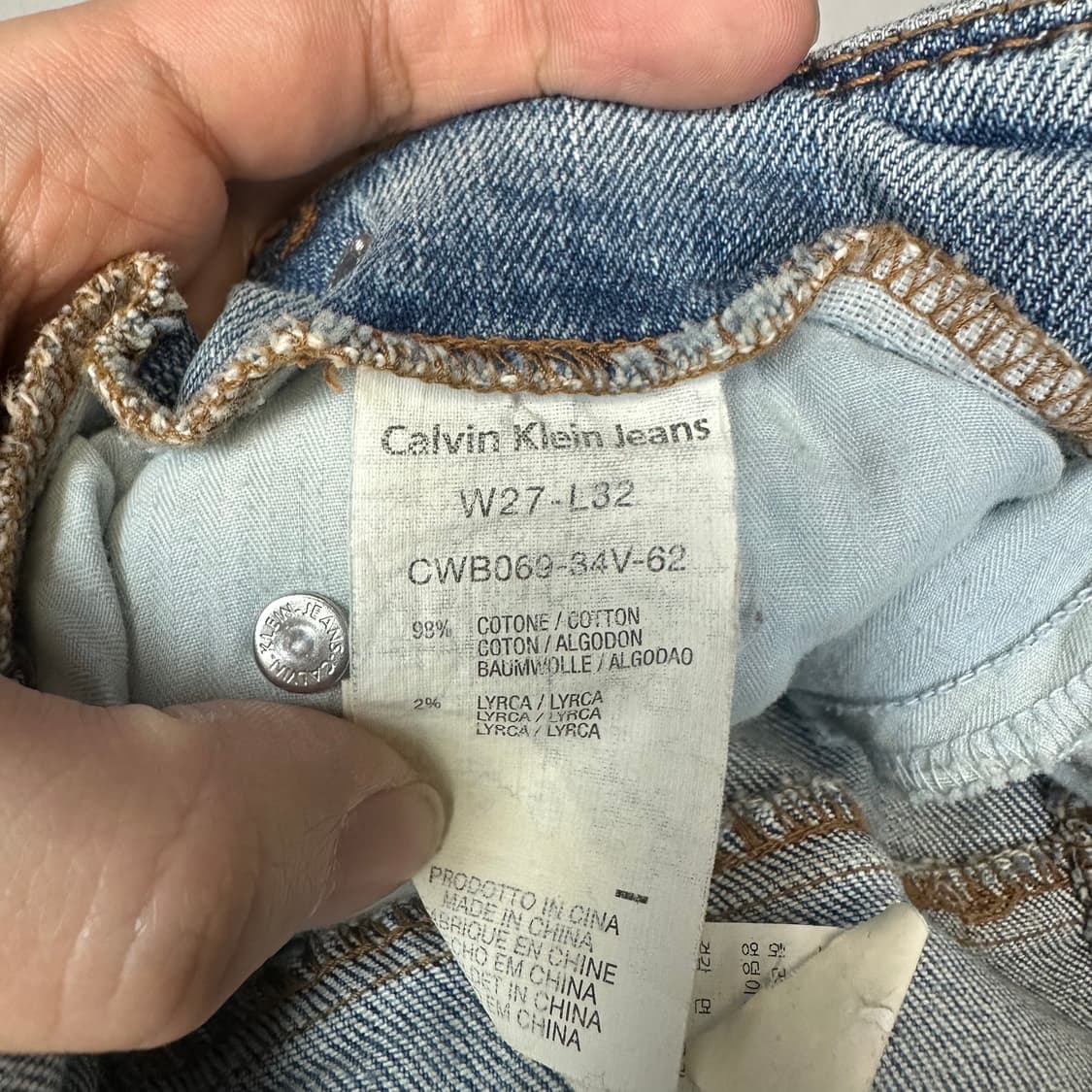 캘빈클라인 신치백 부츠컷 연청워싱데님진 27 상품이미지5