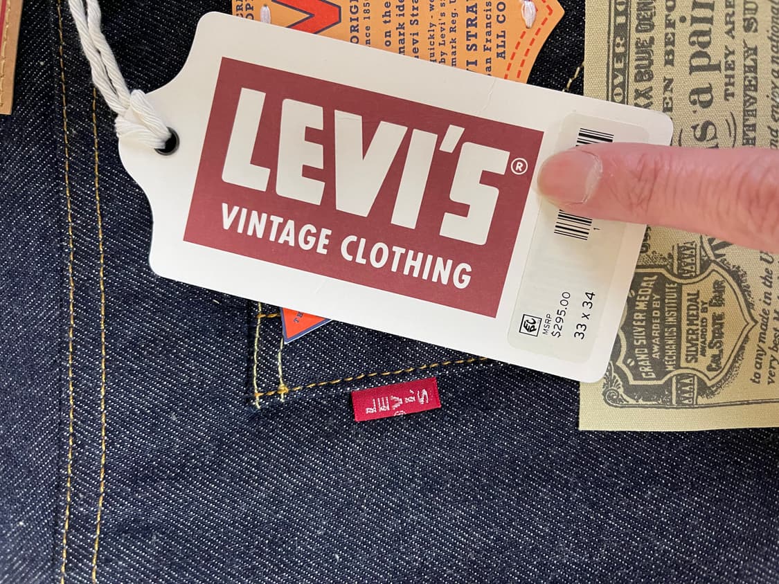 리바이스 LVC 1955 501 33 x 34  새상품 상품이미지3