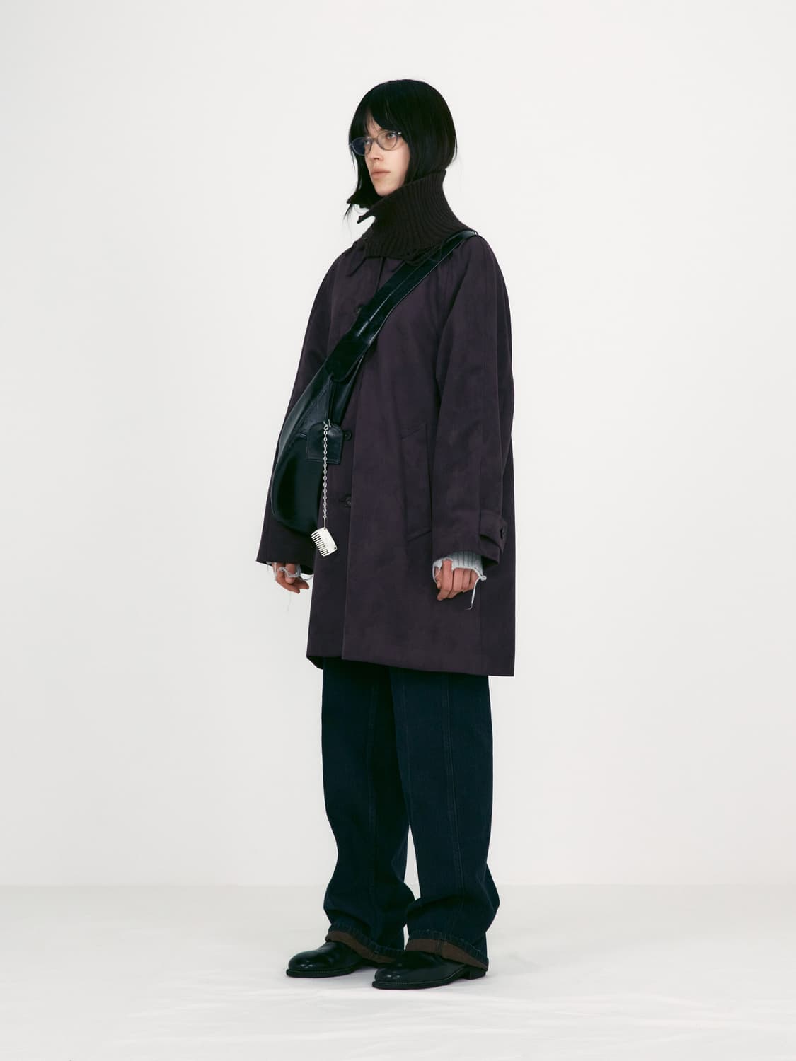 로우클래식 스웨이드 하프코트 퍼플 상품이미지3