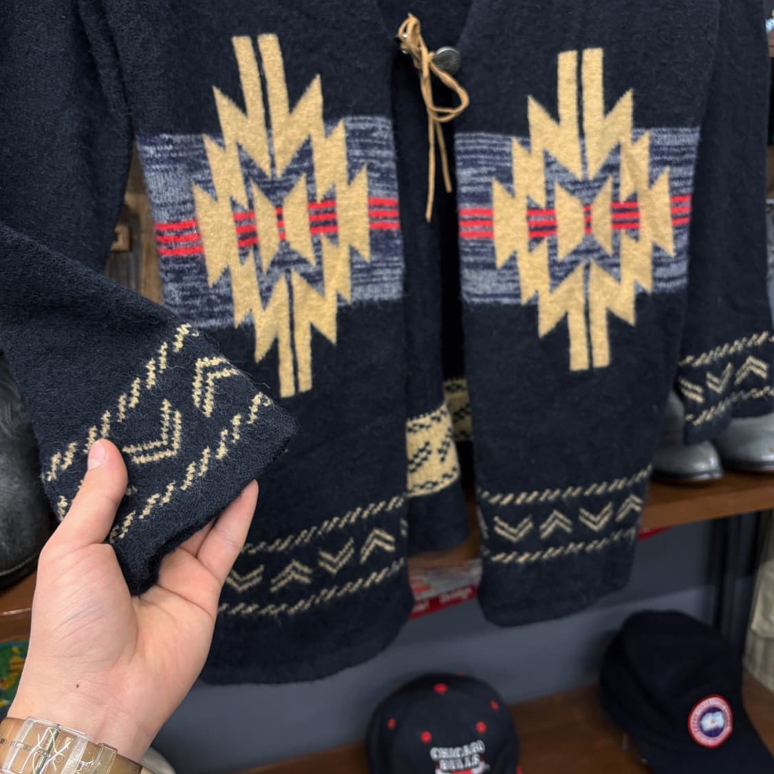 코엔 네이티브 아메리칸 나바호 애로우 패턴 콘초 가디건 N563 상품이미지4