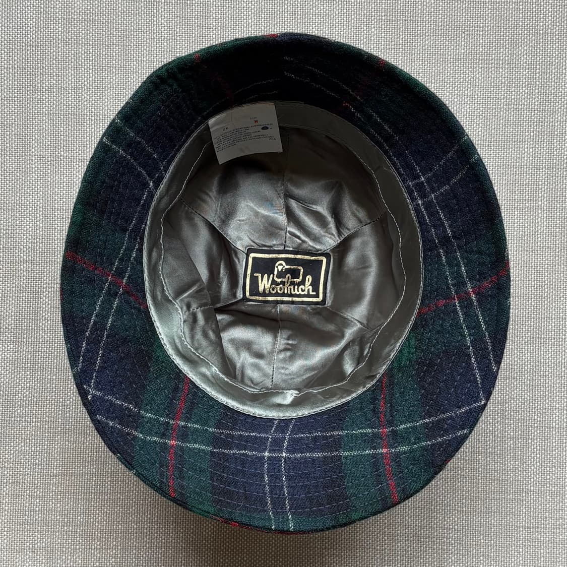 90s USA WOOLRICH 타탄 체크 울 버킷 햇 상품이미지4