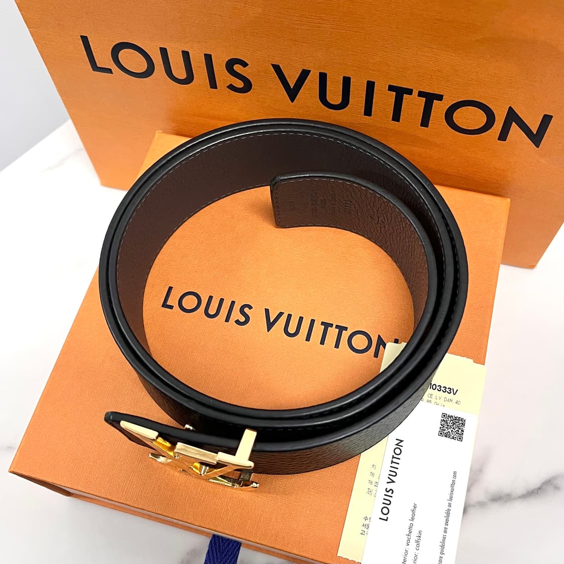 [S급/정품] 루이비통 LV 금장 리버서블 벨트 상품이미지2