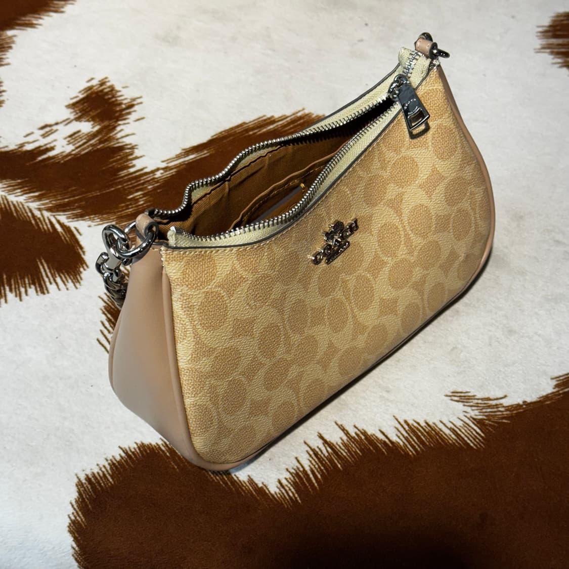 코치 테리 숄더백 호보백 핑크베이지 y2k 상품이미지7