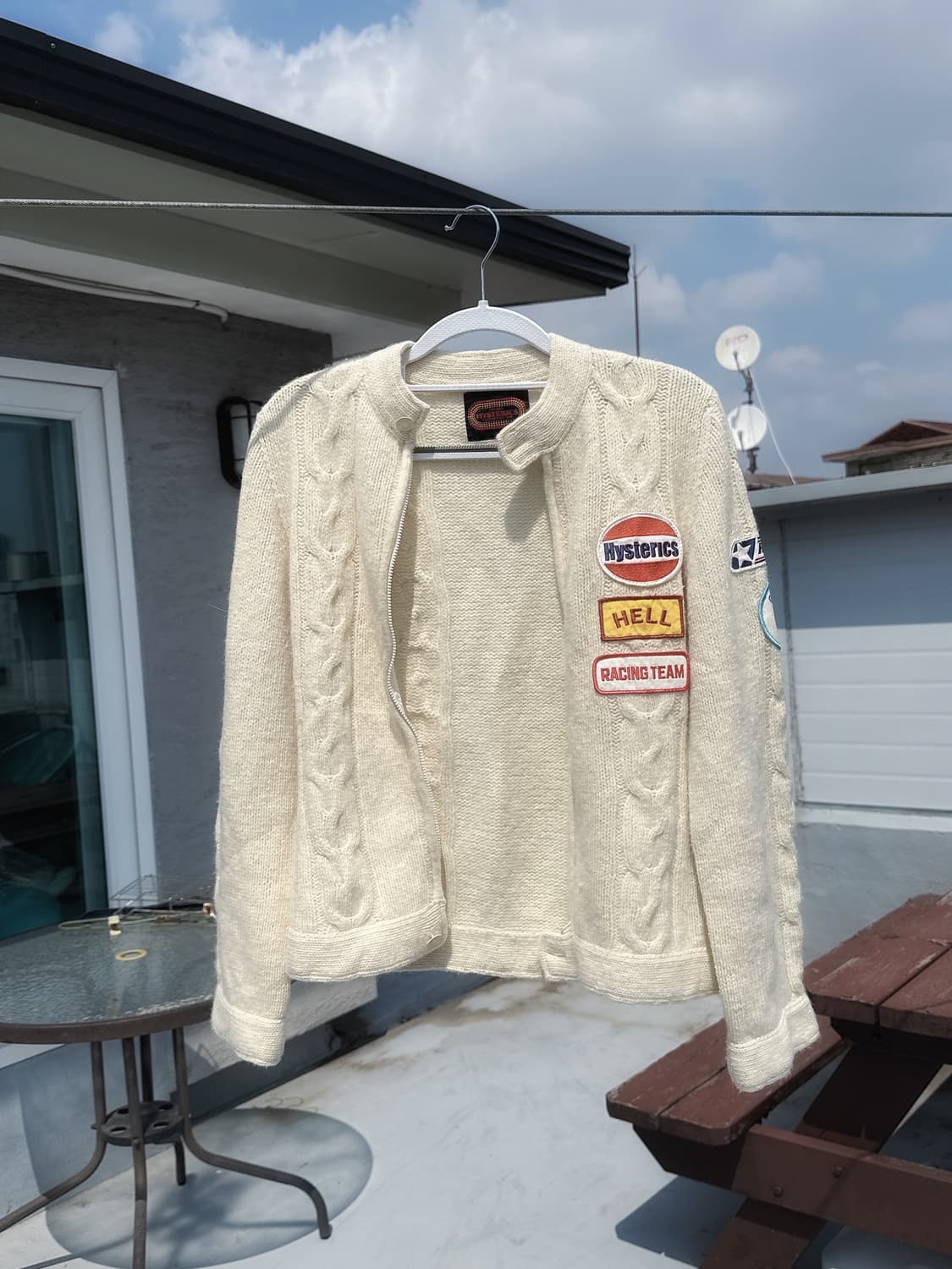 히스테릭글레머 니트 집업 상품이미지1