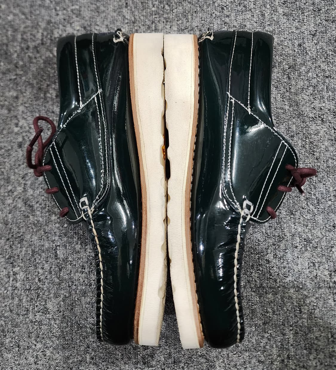 카시나 x 팀버랜드 3아이 웨지 비브람 다크 그린 보트슈즈 270 상품이미지3