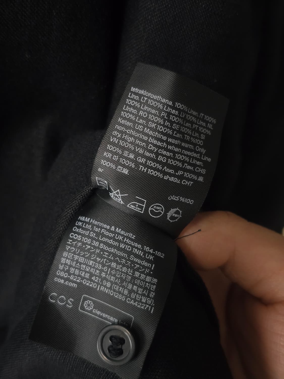 코스 린넨 롱 원피스 블랙  상품이미지6