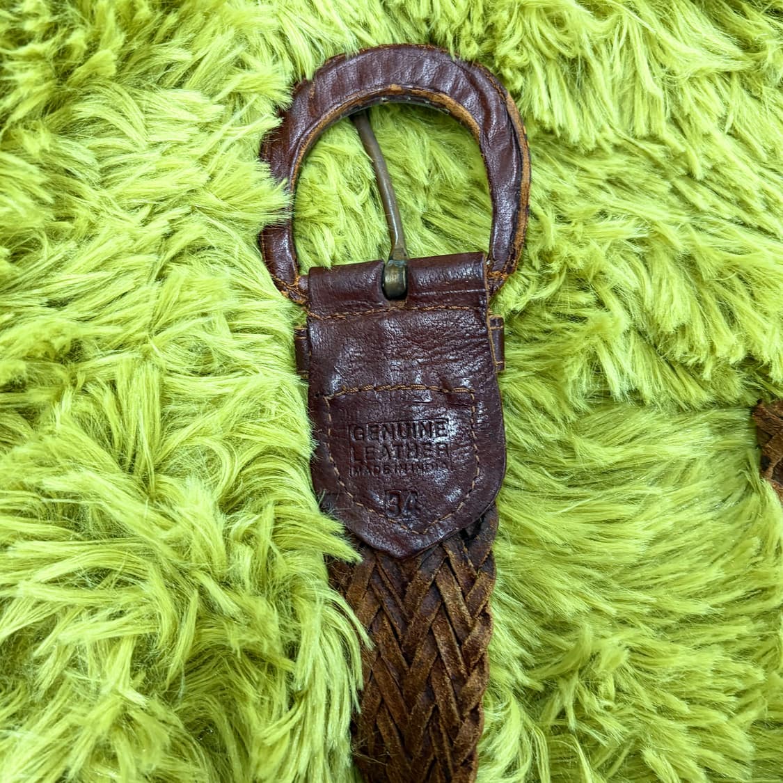 빈티지 리얼 레더 위빙 벨트 상품이미지3