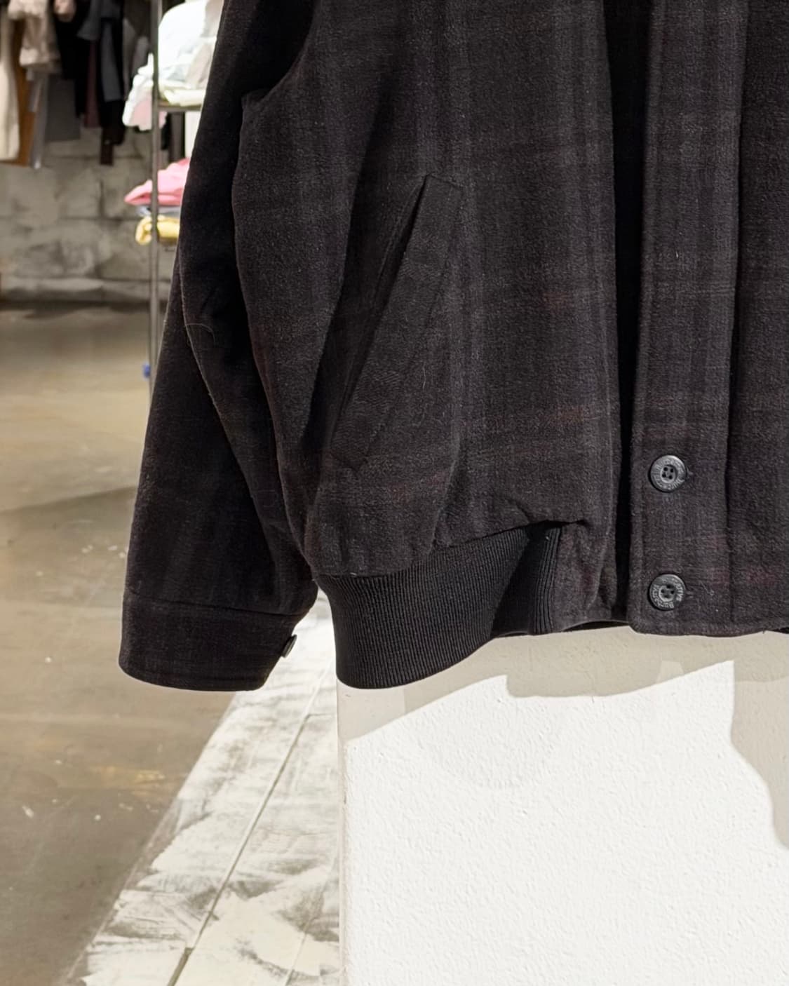 버버리 다크브라운 90s 크레스트 로고 블루종 자켓 상품이미지5