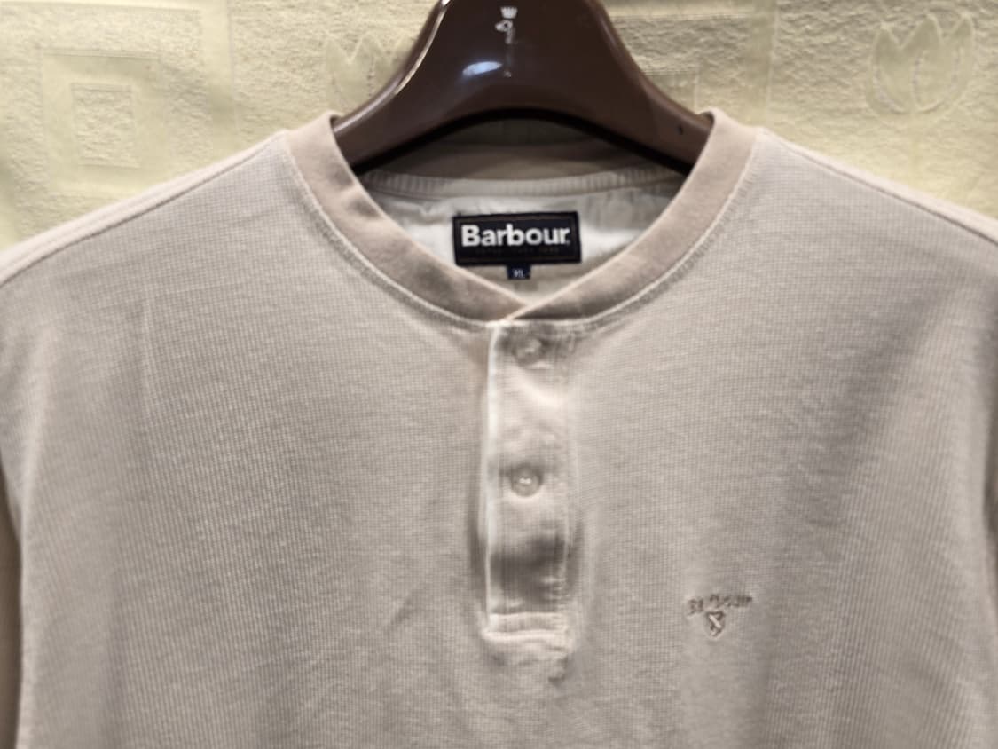 바버 헨리넥 긴팔 기모 티셔츠 XL(105) 상품이미지2