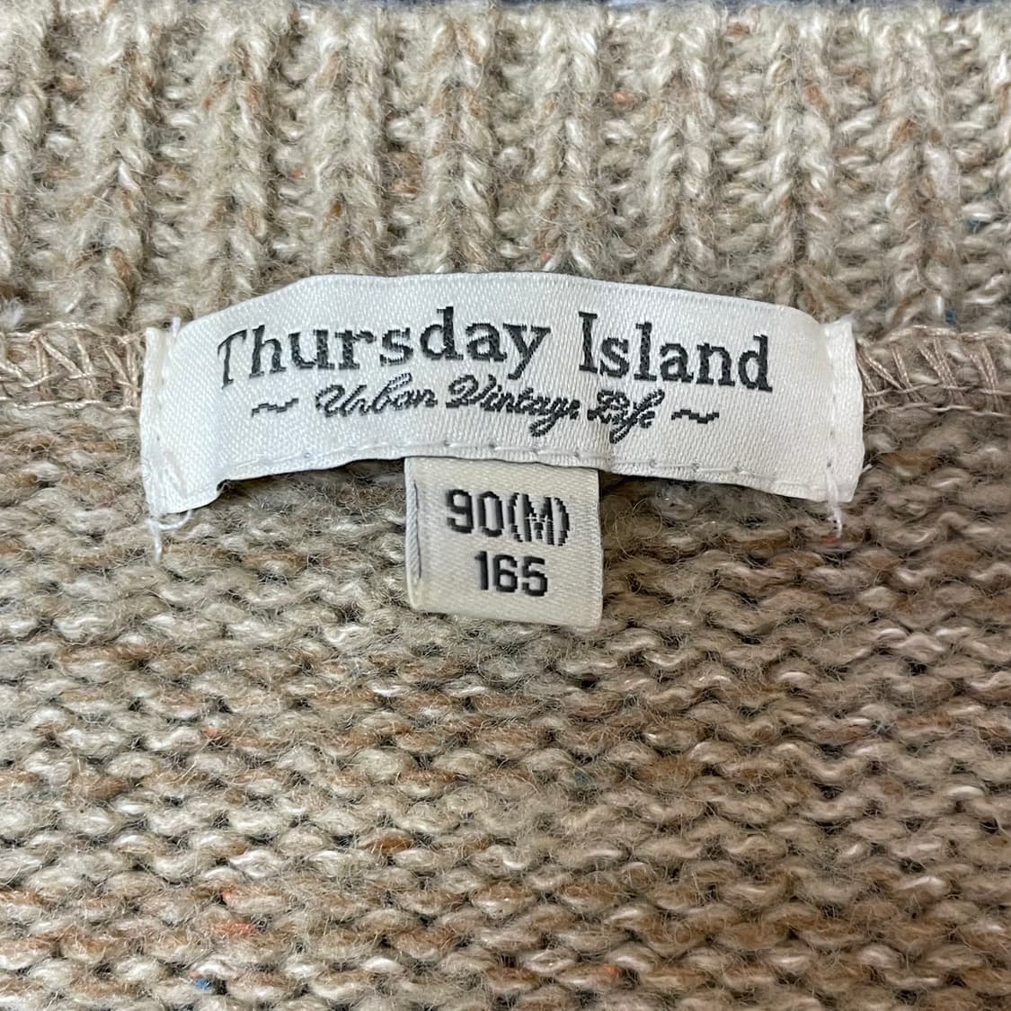 써스데이 아일랜드 꽈배기 브이넥 니트 롱 가디건 M 상품이미지5