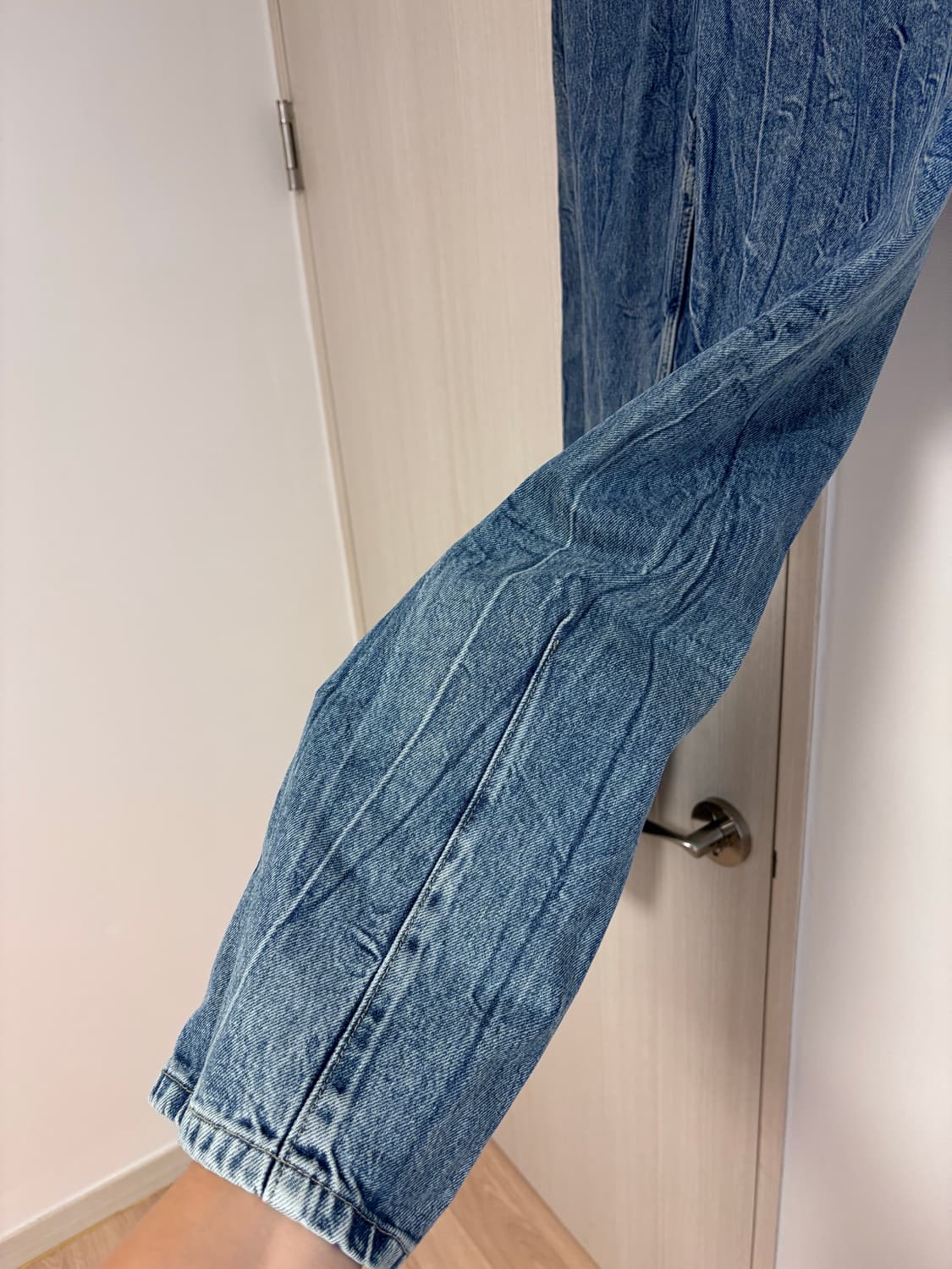 30 자라 ZARA 워싱 사이드 심리스 데님 팬츠 상품이미지4