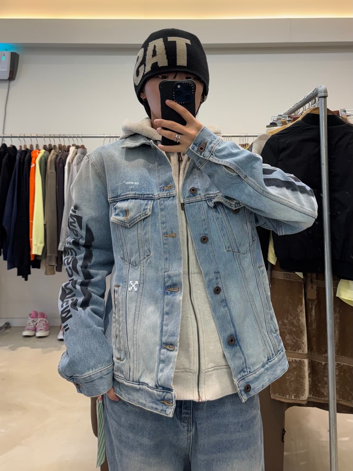 오프화이트 임프레셔니즘 데님 자켓  상품이미지8