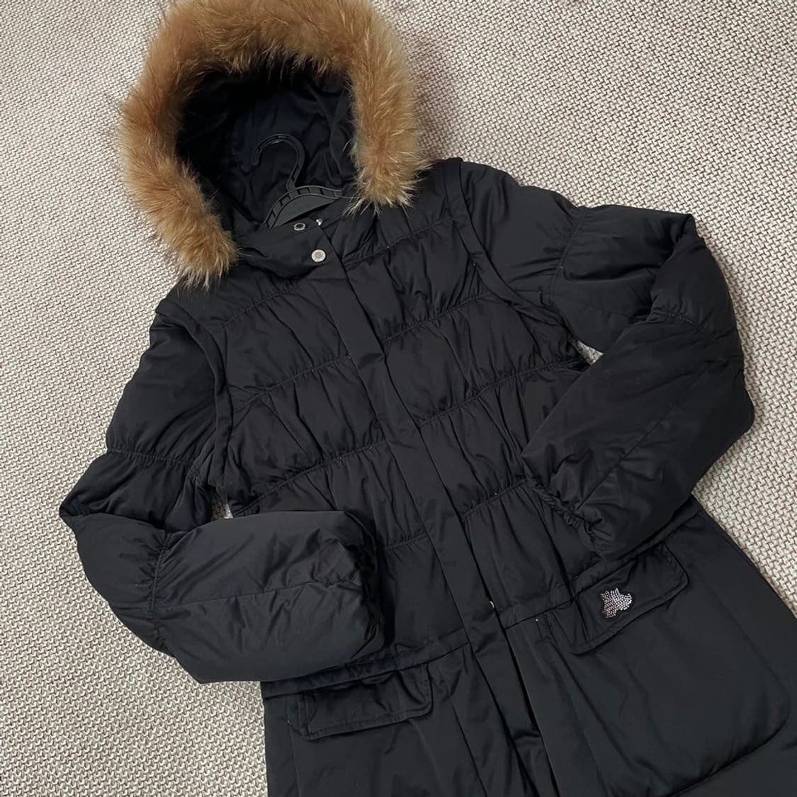 블랙앤화이트 여성 골프 롱패딩 6383 상품이미지2