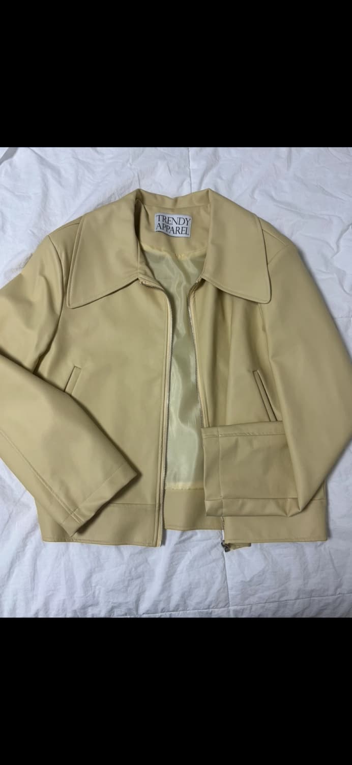 트렌디어페럴 옐로우 가죽자켓 상품이미지3