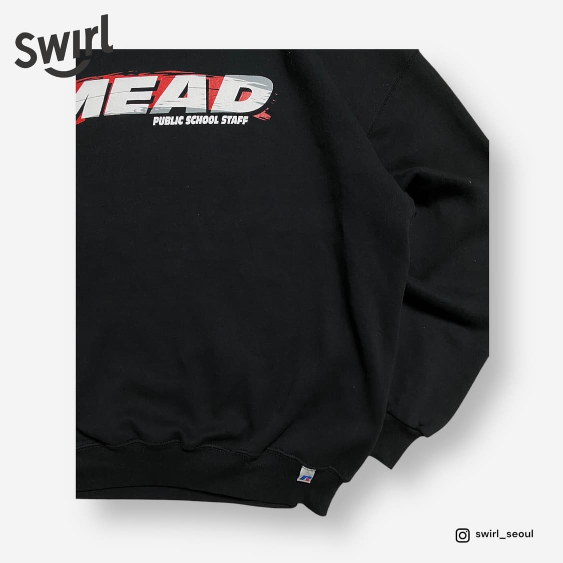 🌊Russell Black ”MEAD“ sweatshirts 상품이미지4