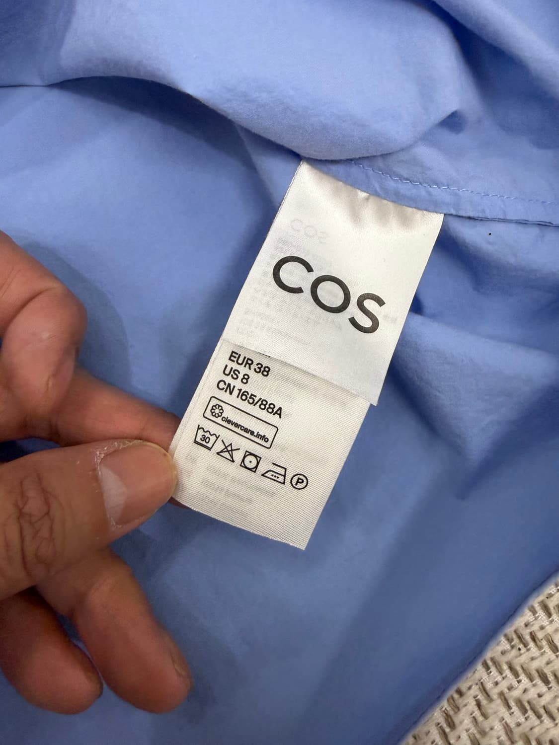 정품) COS 코스 신형 오버핏 블루 셔츠 38 상품이미지7