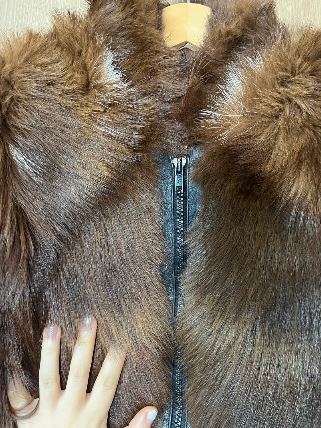 브라운 퍼 자켓 상품이미지3