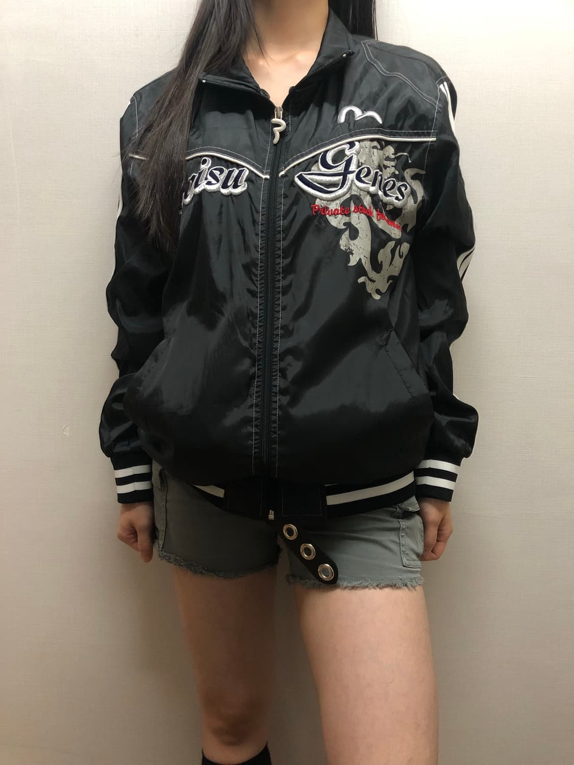 빈티지 에비수 블랙 펑크 자켓 상품이미지3