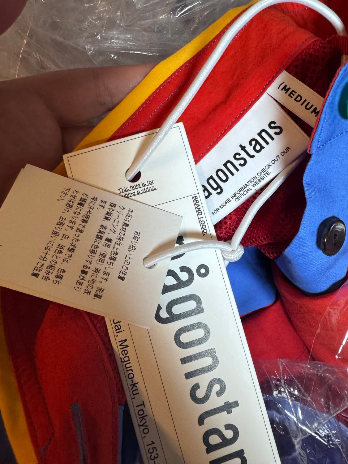 Nagonstans 컬러 블록 반팔 셔츠 새상품M 상품이미지10