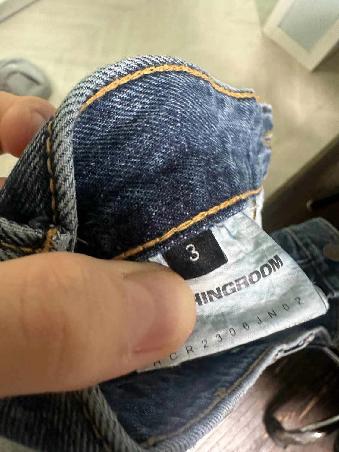 해칭룸 와이드커브진 워시드블루(3사이즈) 상품이미지4