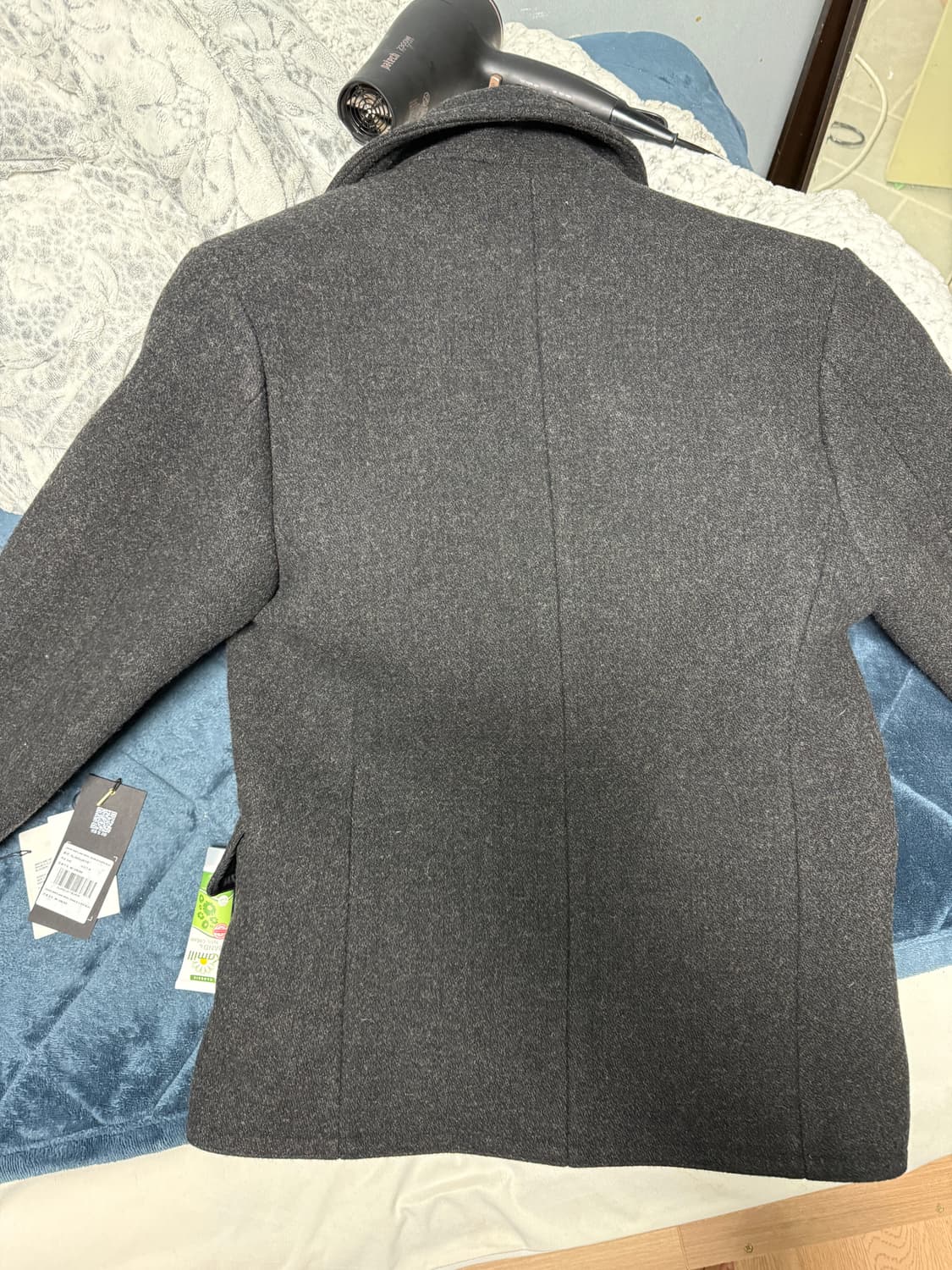 오라리 셔틀랜드 울 블루종 다크 차콜 상품이미지2