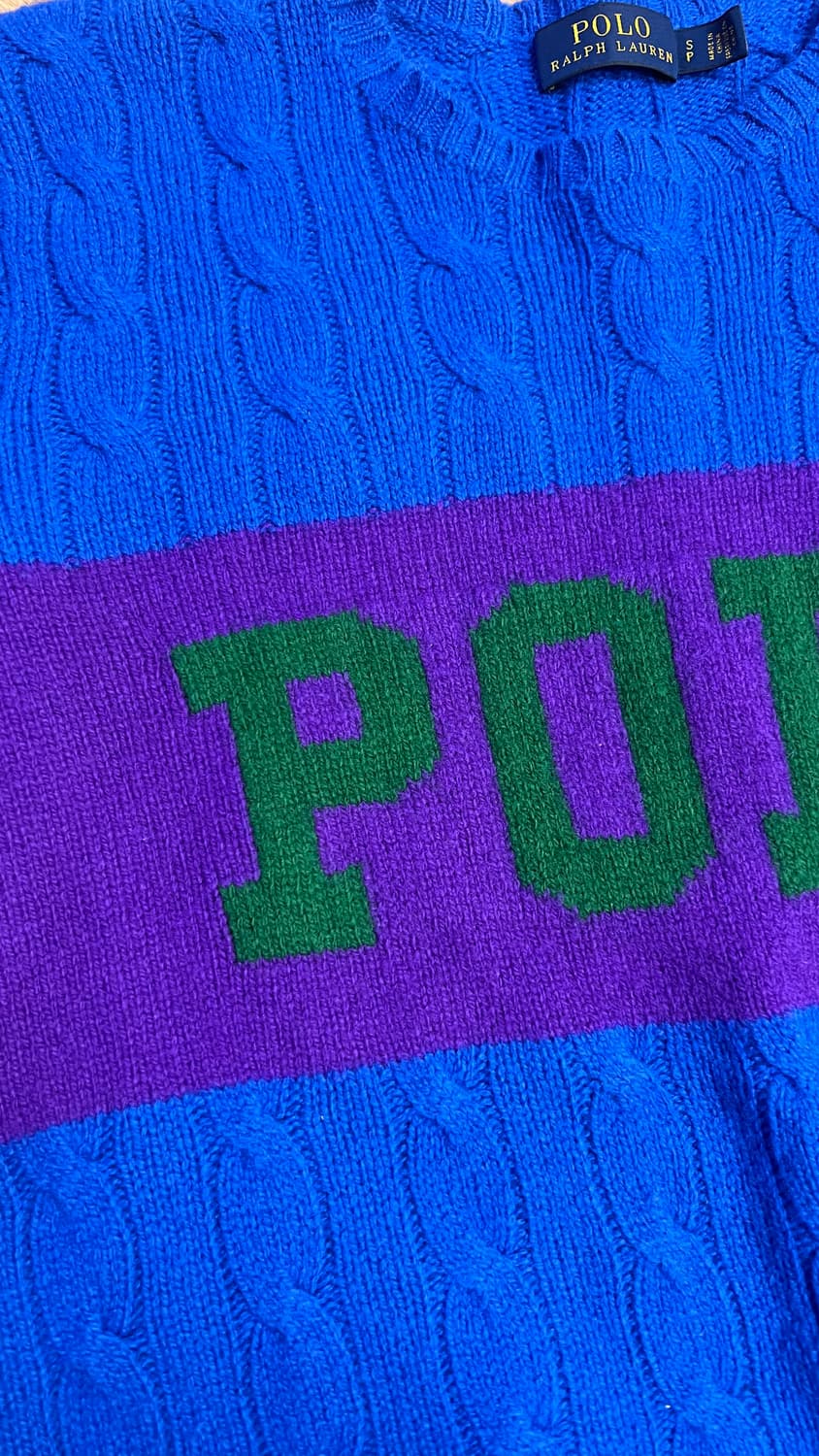 폴로 랄프로렌 로고 캐시미어 니트 S 상품이미지3
