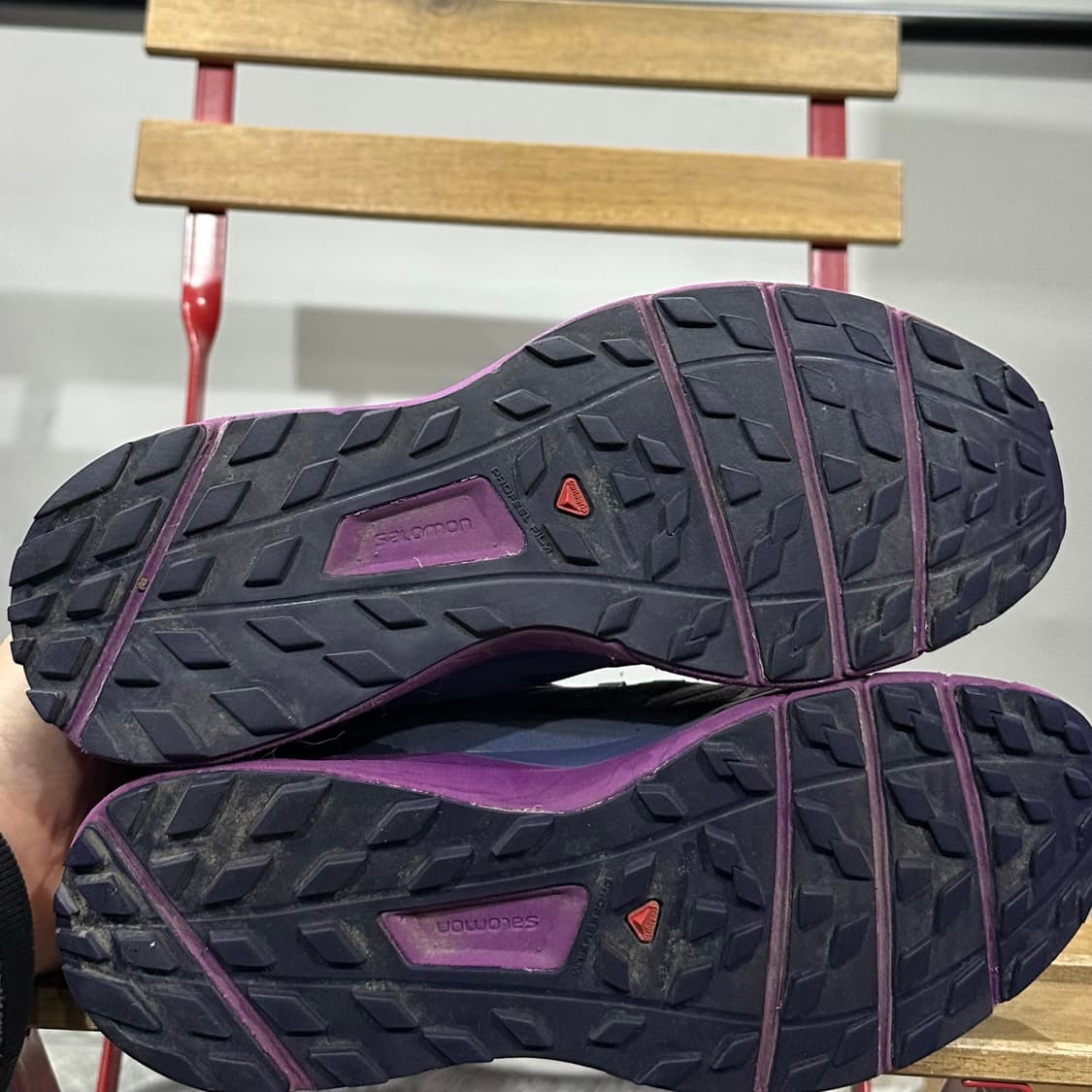 250) 살로몬 운동화 남녀공용 런닝화 센스라이드 퍼플 네이비 상품이미지6