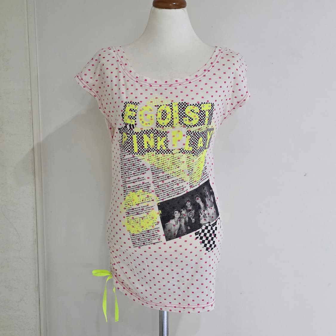 에고이스트 빈티지)90s 00s 너드모리걸 y2k 셔링 반팔티셔츠 상품이미지3