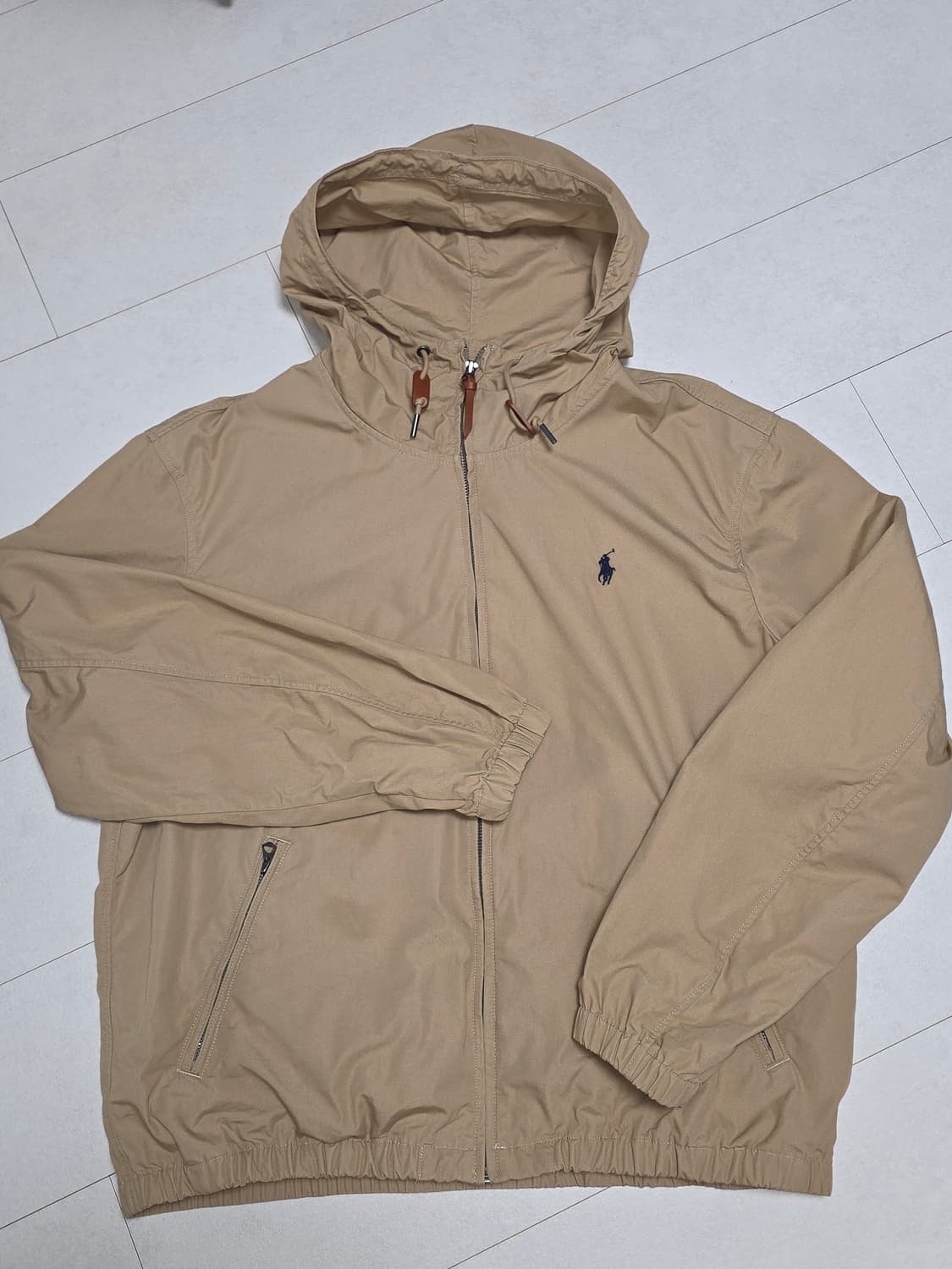 폴로 랄프로렌 베이지 후드 바람막이 자켓 XL 윈드브레이커 최상급 qr인 상품이미지1