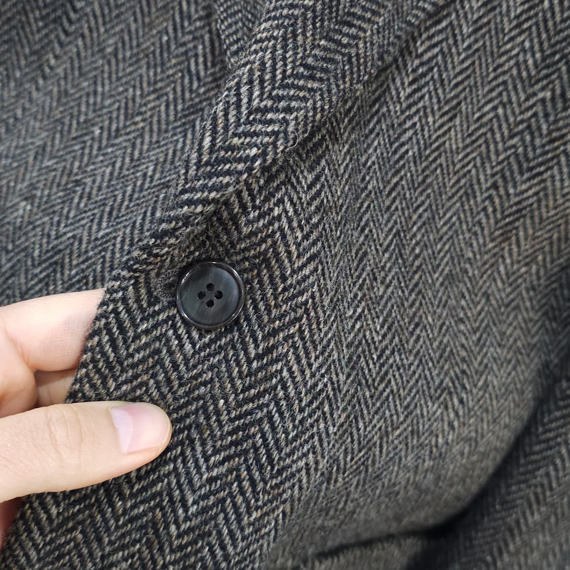 JAPAN 빈티지 헤링본울 2버튼 자켓- M 상품이미지4